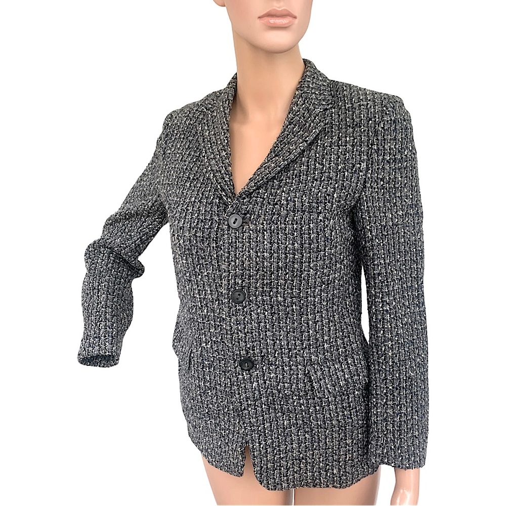 Vintage 50s Penneys Gray Flecked Tweed Jacket XS
